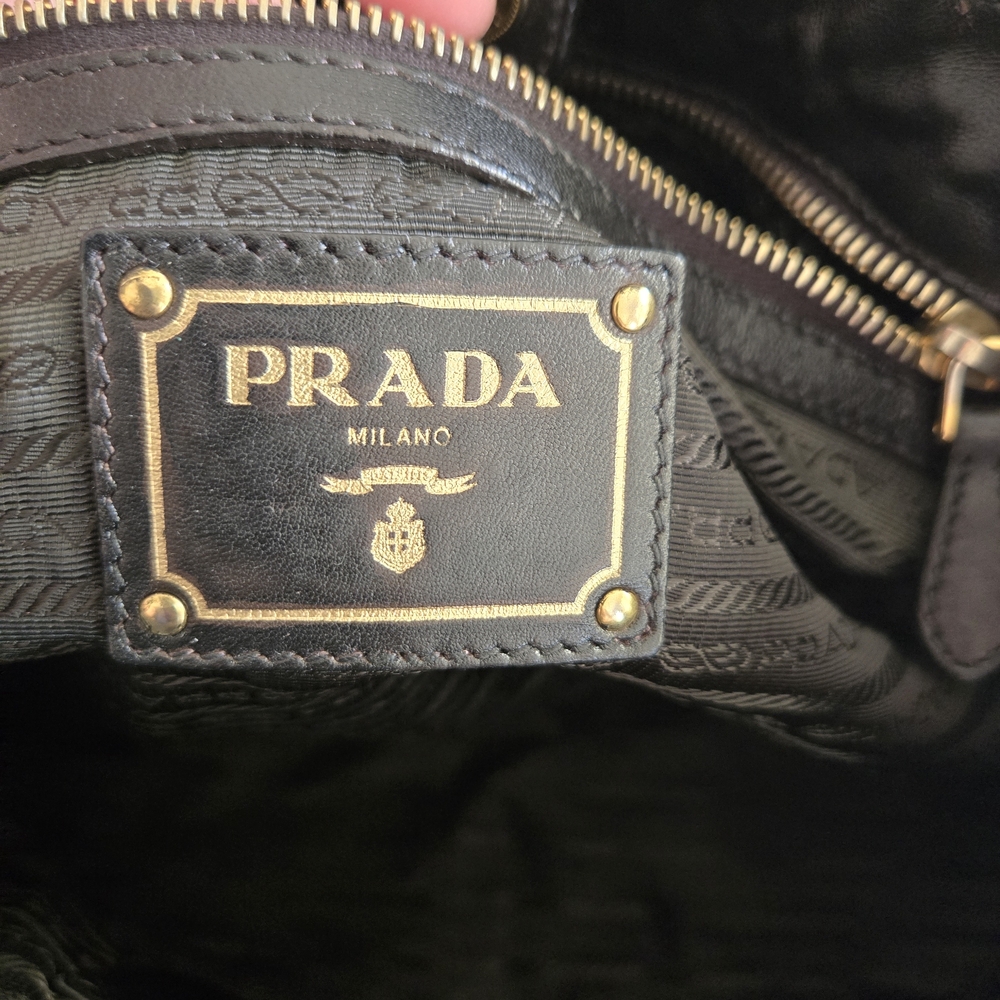 Prada Hobo Black Women's Bag Authentic - Picture 14 of 16